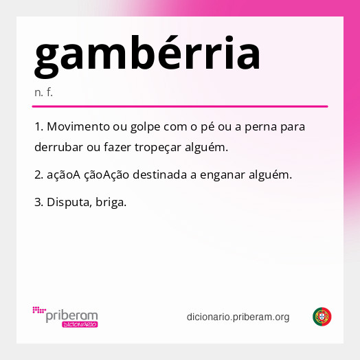 Significado de gambérria