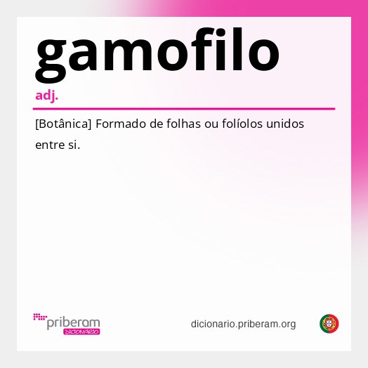 Significado de gamofilo