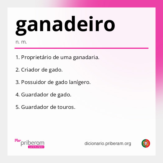 Significado de ganadeiro