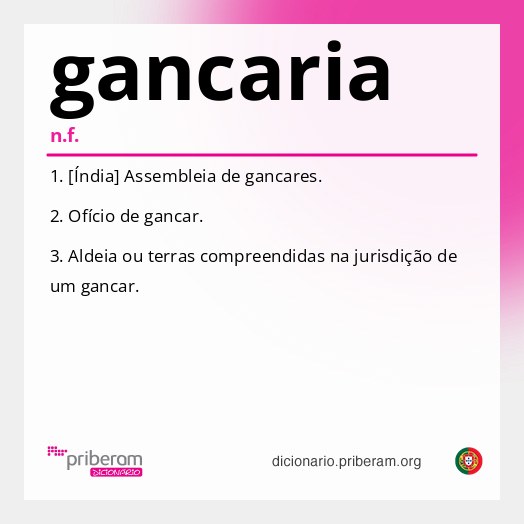 Significado de gancaria