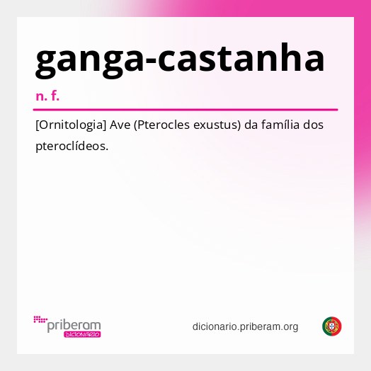 Significado de ganga-castanha