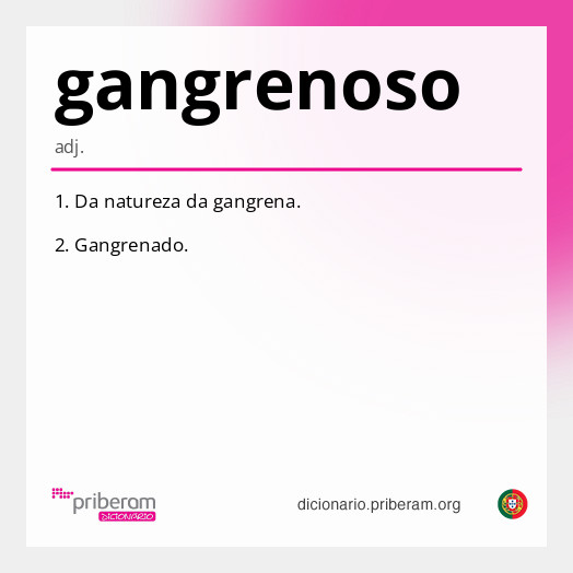 Significado de gangrenoso