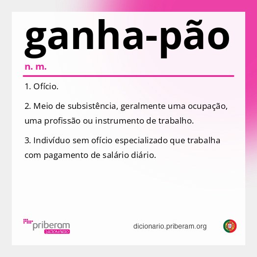 Significado de ganha-pão