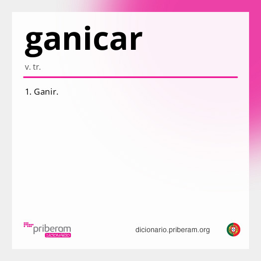 Significado de ganicar