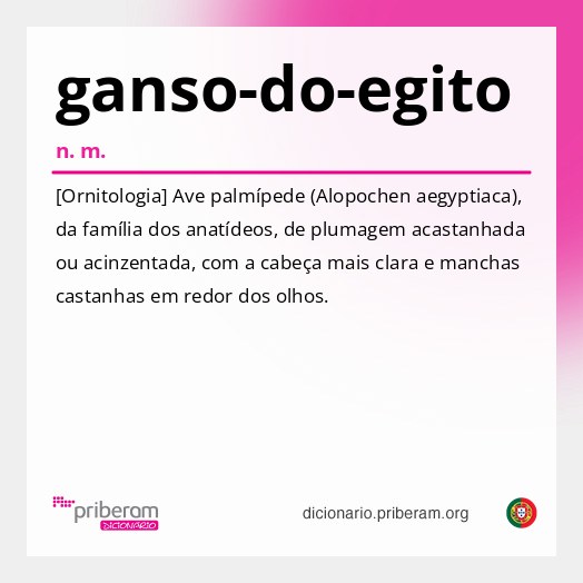 Significado de ganso-do-egito