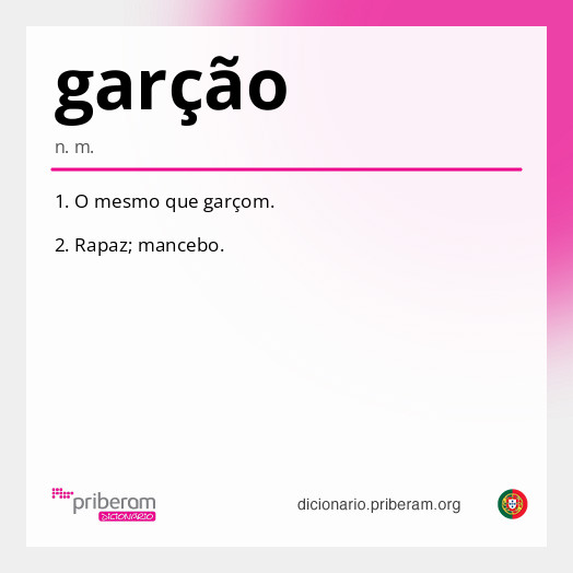 Significado de garção