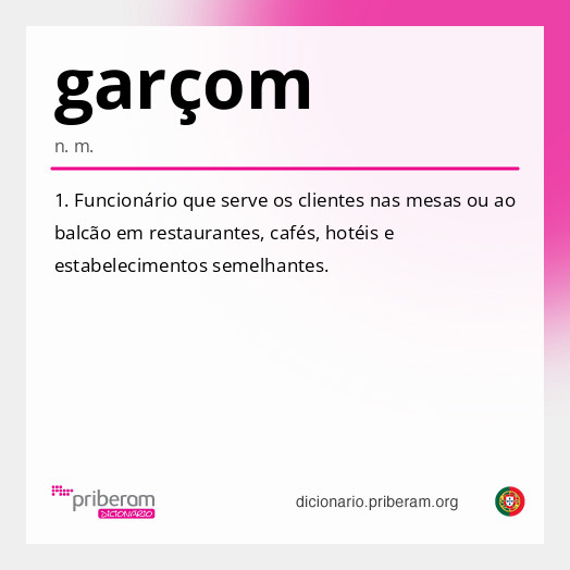 Significado de garçom