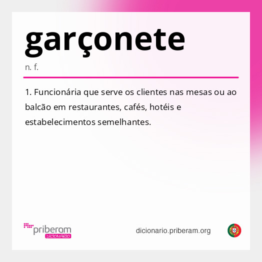 Significado de garçonete