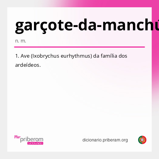 Significado de garçote-da-manchúria