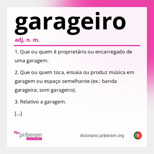 Significado de garageiro