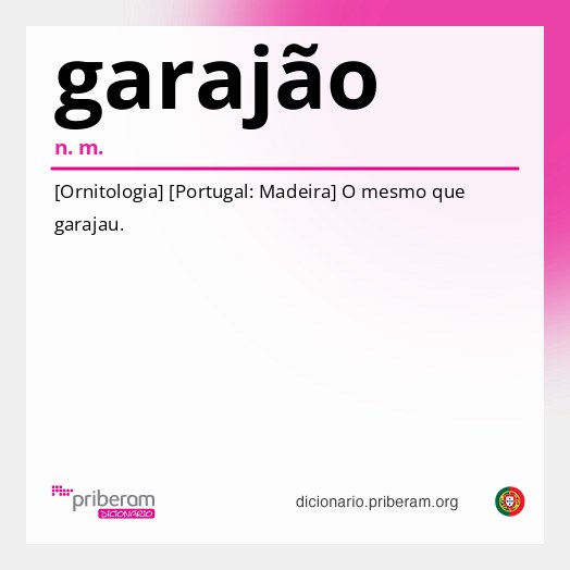 Significado de garajão