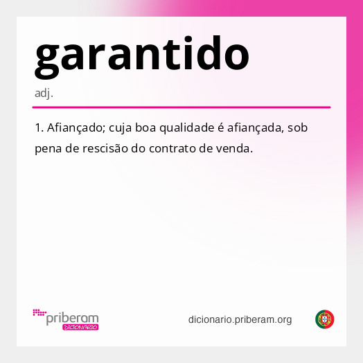 Significado de garantido