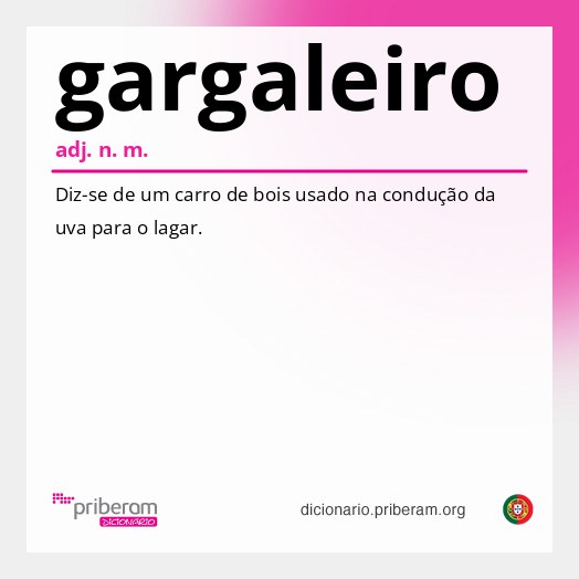 Significado de gargaleiro