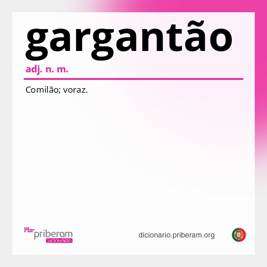 Significado de gargantão