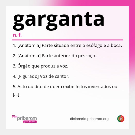 Significado de garganta