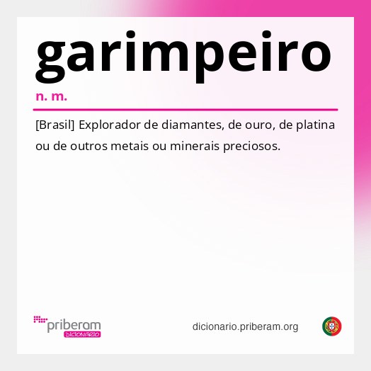 Significado de garimpeiro