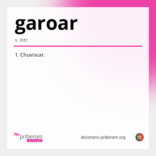 Significado de garoar