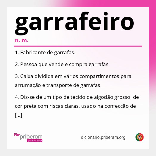 Significado de garrafeiro