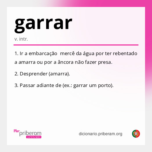 Significado de garrar