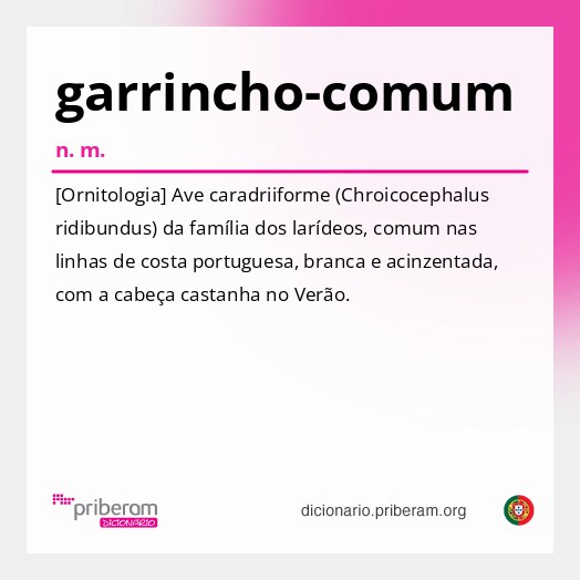 Significado de garrincho-comum