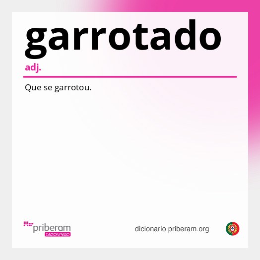Significado de garrotado