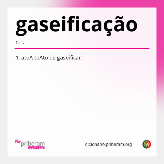 Significado de gaseificação