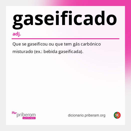 Significado de gaseificado