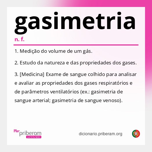 Significado de gasimetria