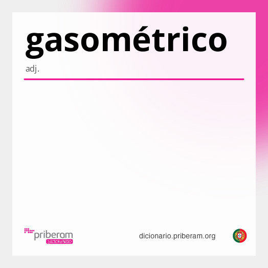 Significado de gasométrico