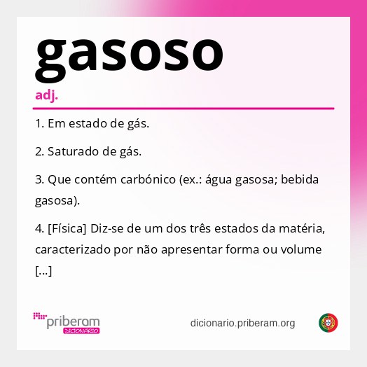 Significado de gasoso