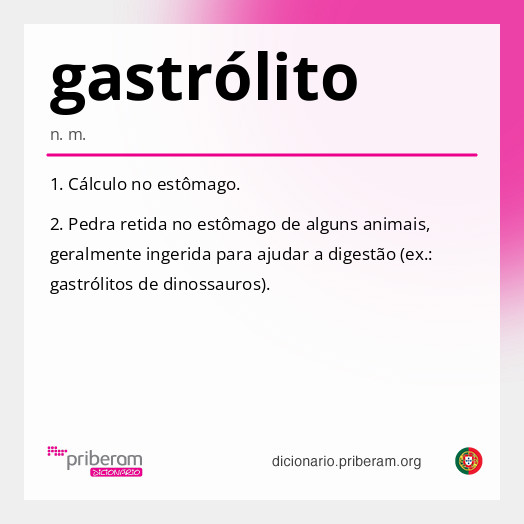 Significado de gastrólito