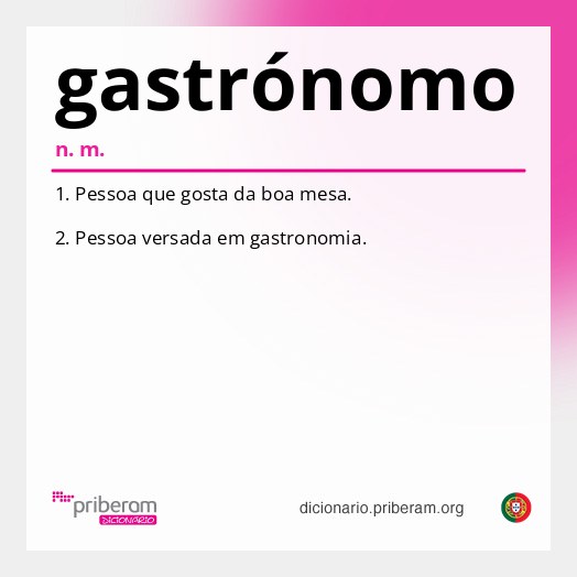 Significado de gastrónomo