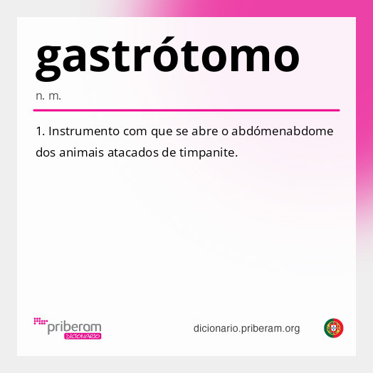 Significado de gastrótomo