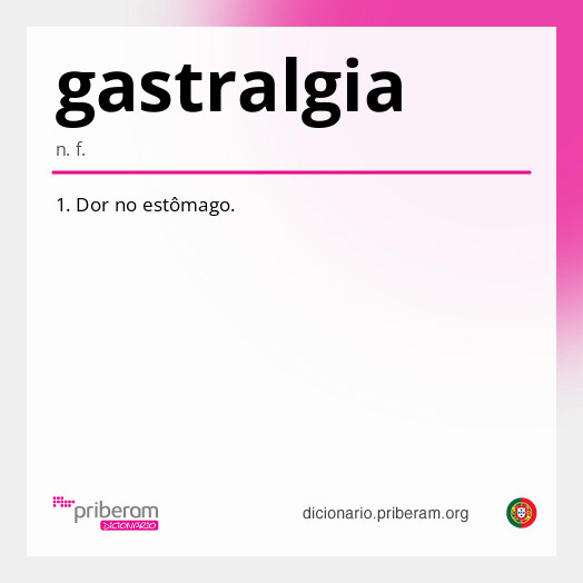 Significado de gastralgia