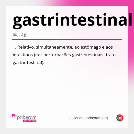 Significado de gastrintestinal