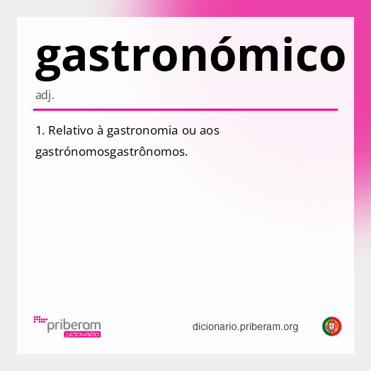 Significado de gastronómico