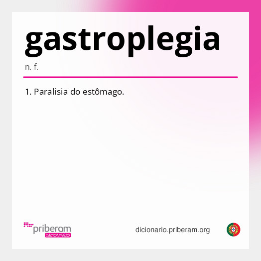 Significado de gastroplegia