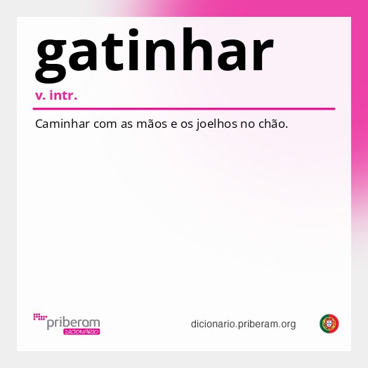 Significado de gatinhar