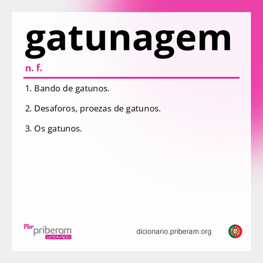 Significado de gatunagem