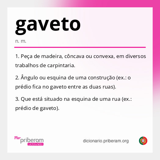 Significado de gaveto