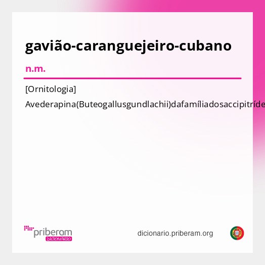 Significado de gavião-caranguejeiro-cubano