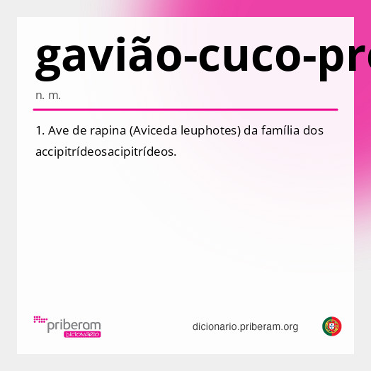 Significado de gavião-cuco-preto