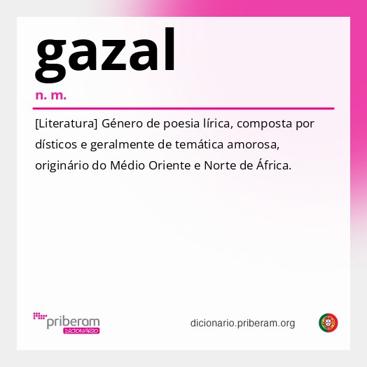 Significado de gazal