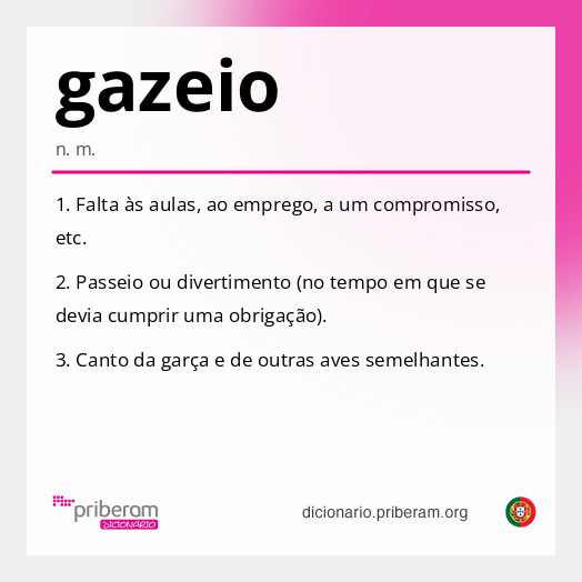 Significado de gazeio