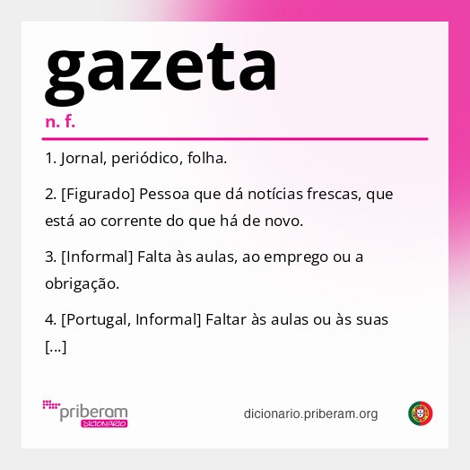 Significado de gazeta