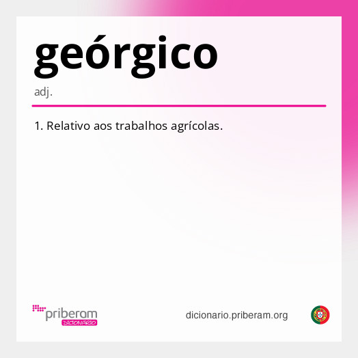 Significado de geórgico