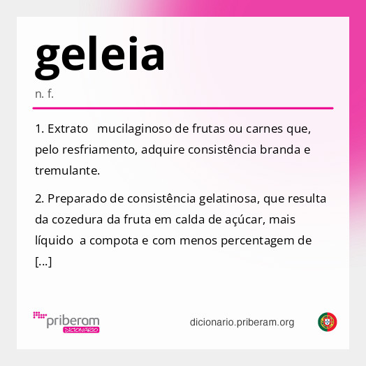 Significado de geleia