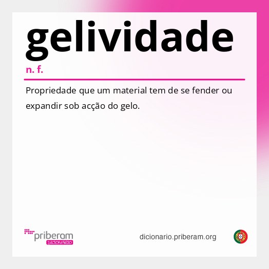 Significado de gelividade