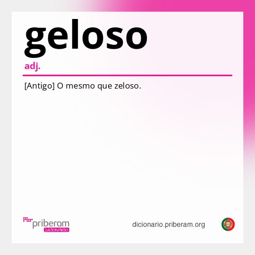 Significado de geloso