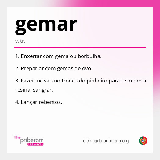 Significado de gemar